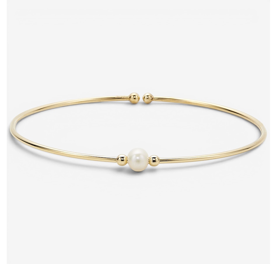 Image 130478.jpg, Product 130-478 / Price $429.99, TruGold 10K Yellow Gold Bangle With Freshwater Pearl from TruGold on TSC.ca's Jewellery department