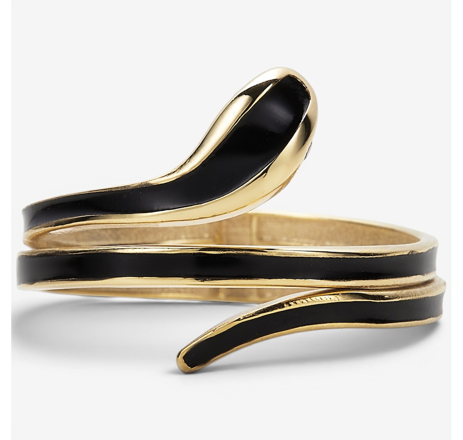 Image 130483.jpg, Product 130-483 / Price $549.99, TruGold 10K Yellow Gold Black Enamel Cobra Ring from TruGold on TSC.ca's Jewellery department