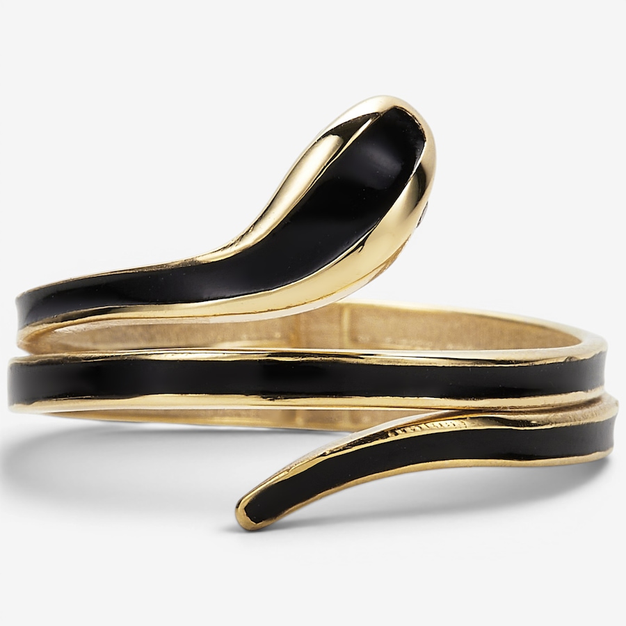Image 130483.jpg, Product 130-483 / Price $659.99, TruGold 10K Yellow Gold Black Enamel Cobra Ring from TruGold on TSC.ca's Jewellery department