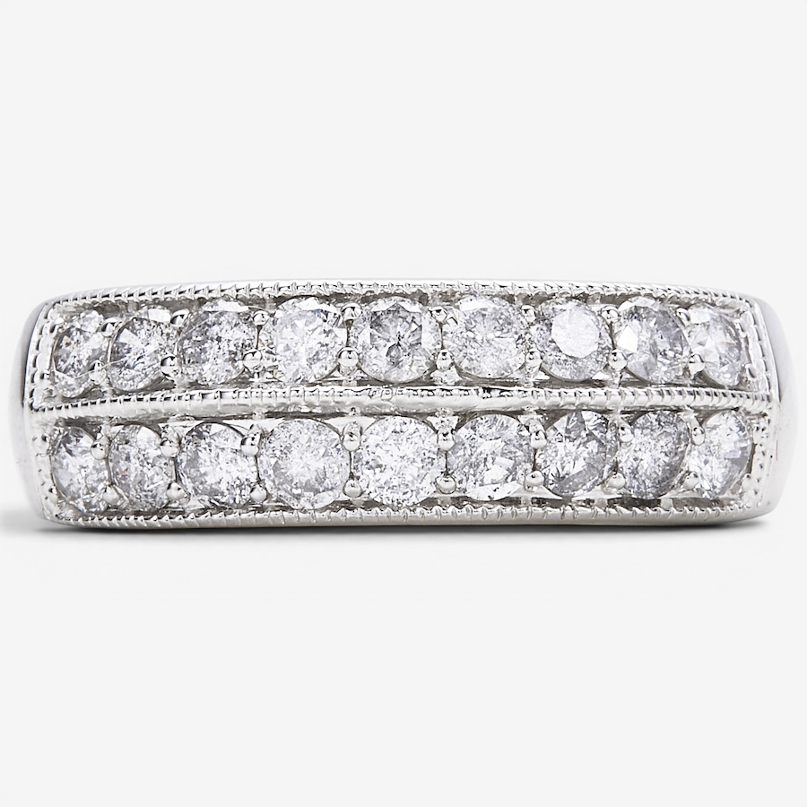 Image 130488_WGL.jpg, Product 130-488 / Price $2,299.99, 14K Gold 1.00ctw Two Row Diamond Ring from Diamond Show on TSC.ca's Jewellery department