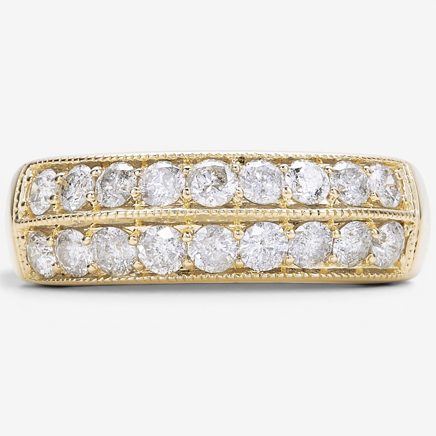 Image 130488_YGL.jpg, Product 130-488 / Price $2,299.99, 14K Gold 1.00ctw Two Row Diamond Ring from Diamond Show on TSC.ca's Jewellery department