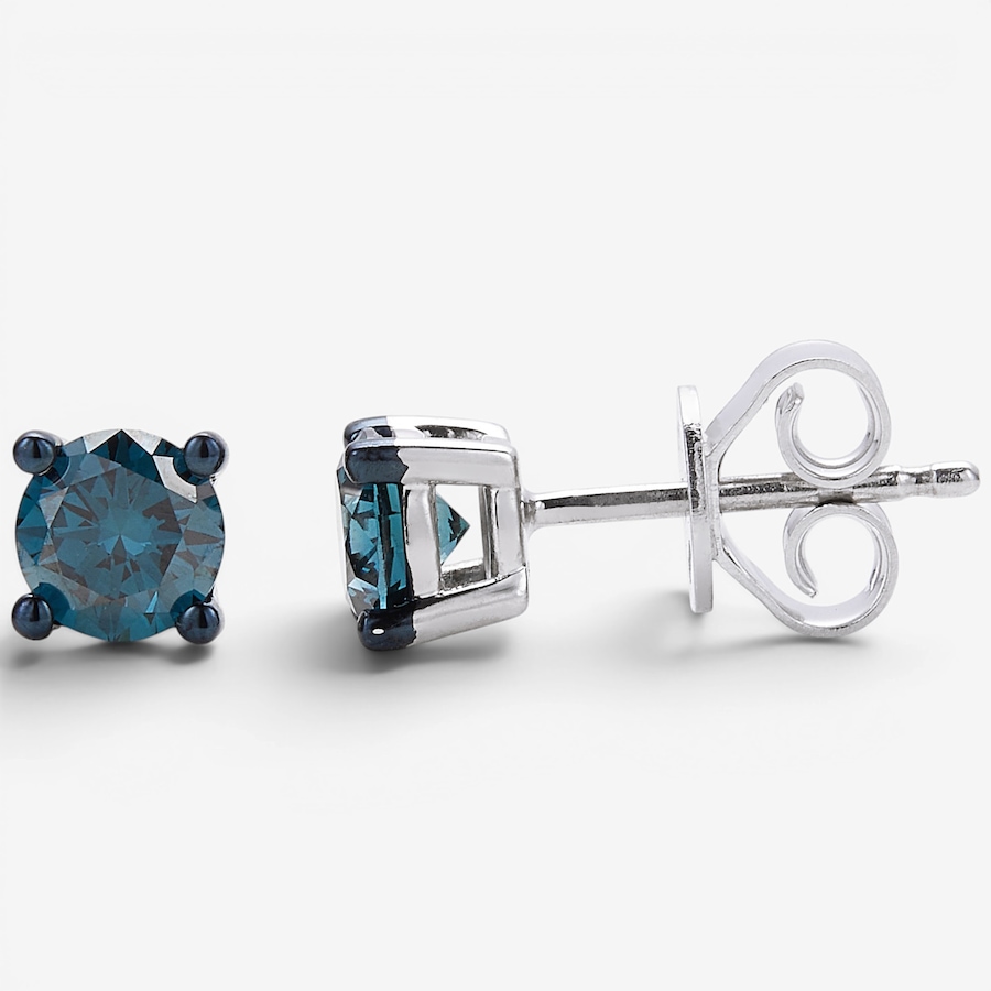Image 130493_RHBLD.jpg, Product 130-493 / Price $649.99, Colours of Diamonds Sterling Silver 1.00 ctw Coloured Diamond Stud Earrings from Colours of Diamonds on TSC.ca's Jewellery department