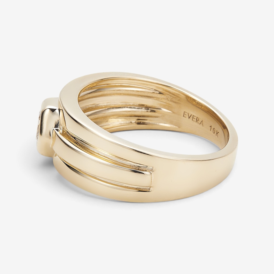 Image 130499_ALTMORE1.jpg, Product 130-499 / Price $2,599.99, EVERA Diamonds 10K Yellow Gold 0.75 ctw Men's Hexagonal Diamond Ring from Evera Diamonds on TSC.ca's Jewellery department