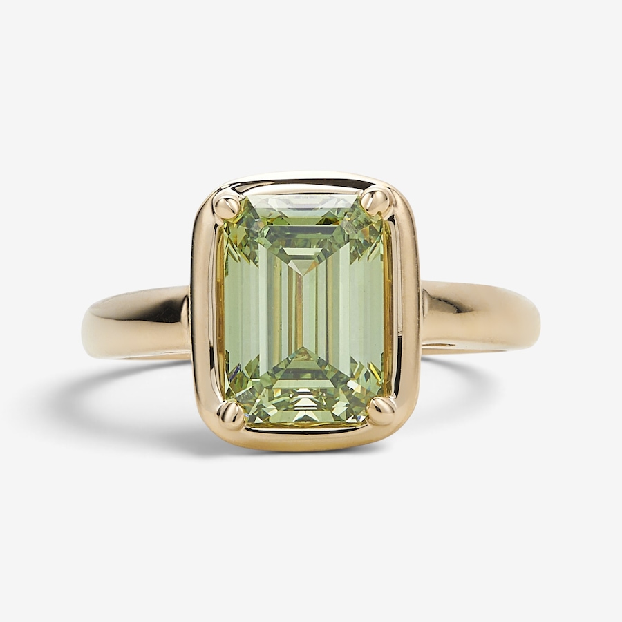 Image 130538.jpg, Product 130-538 / Price $4,499.99, EVERA Diamonds 14K Yellow Gold 3.00 ctw Green Emerald-Cut Diamond Ring from Evera Diamonds on TSC.ca's Jewellery department