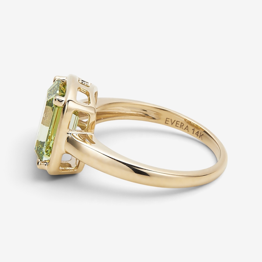 Image 130538_ALTMORE1.jpg, Product 130-538 / Price $4,499.99, EVERA Diamonds 14K Yellow Gold 3.00 ctw Green Emerald-Cut Diamond Ring from Evera Diamonds on TSC.ca's Jewellery department
