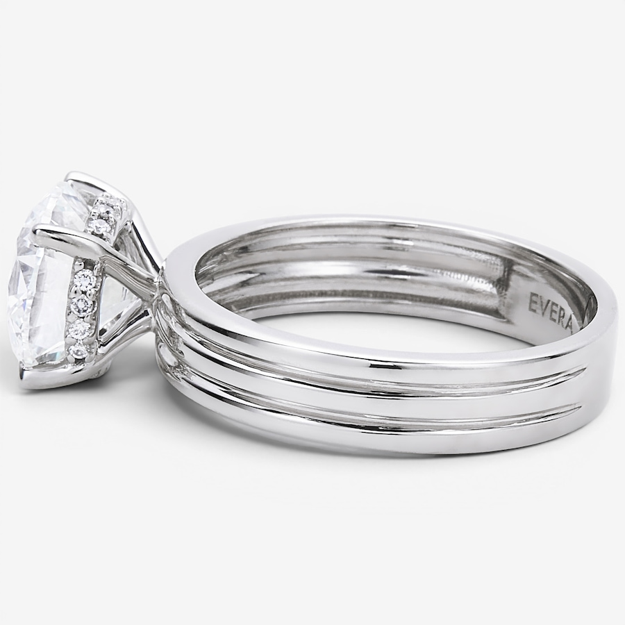 Image 130540_ALTMORE1.jpg, Product 130-540 / Price $3,499.99, EVERA Diamonds 14K White Gold 2.58 ctw Round Diamond and Ribbed Shank Ring from Evera Diamonds on TSC.ca's Jewellery department
