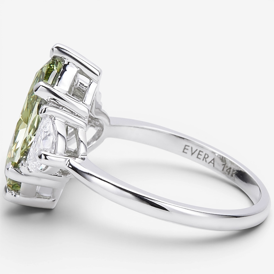 Image 130541_ALTMORE1.jpg, Product 130-541 / Price $4,999.99, EVERA Diamonds 14K White Gold 3.60 ctw Green Marquise and Half-Moon Diamond Ring from Evera Diamonds on TSC.ca's Jewellery department