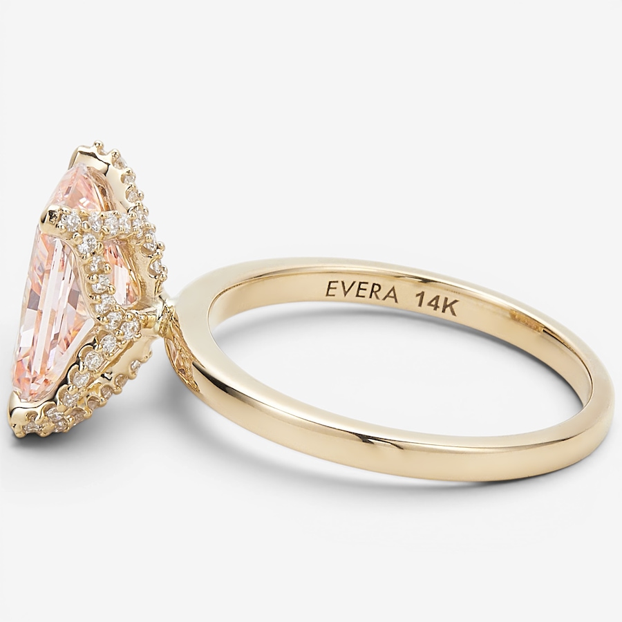 Image 130542_ALTMORE1.jpg, Product 130-542 / Price $4,899.99, EVERA Diamonds 14K Yellow Gold 3.25 ctw Emerald-Cut Pink Diamond Ring from Evera Diamonds on TSC.ca's Jewellery department