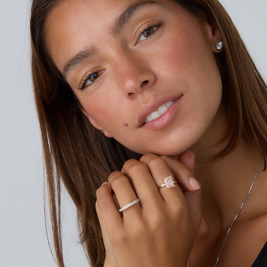 Image 130542_ALTMORE202.jpg, Product 130-542 / Price $4,699.99, EVERA Diamonds 14K Yellow Gold 3.25 ctw Emerald-Cut Pink Diamond Ring from Evera Diamonds on TSC.ca's Jewellery department