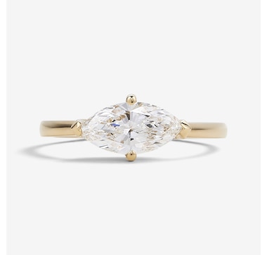 EVERA Diamonds 14K Yellow Gold 1.08 ctw Marquise-Shaped Diamond Ring