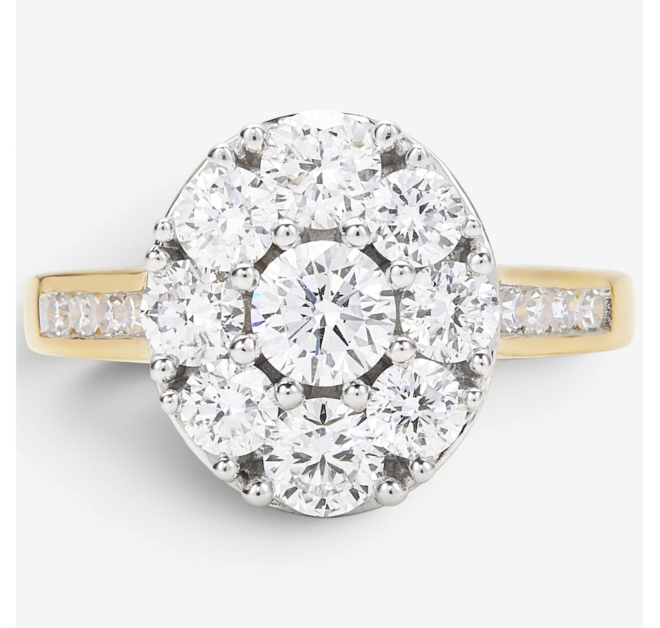 Image 130549_GPOVL.jpg, Product 130-549 / Price $349.99, EVERA Diamonds Sterling Silver 2.00 ctw Shaped Diamond Cluster Ring from Evera Diamonds on TSC.ca's Jewellery department