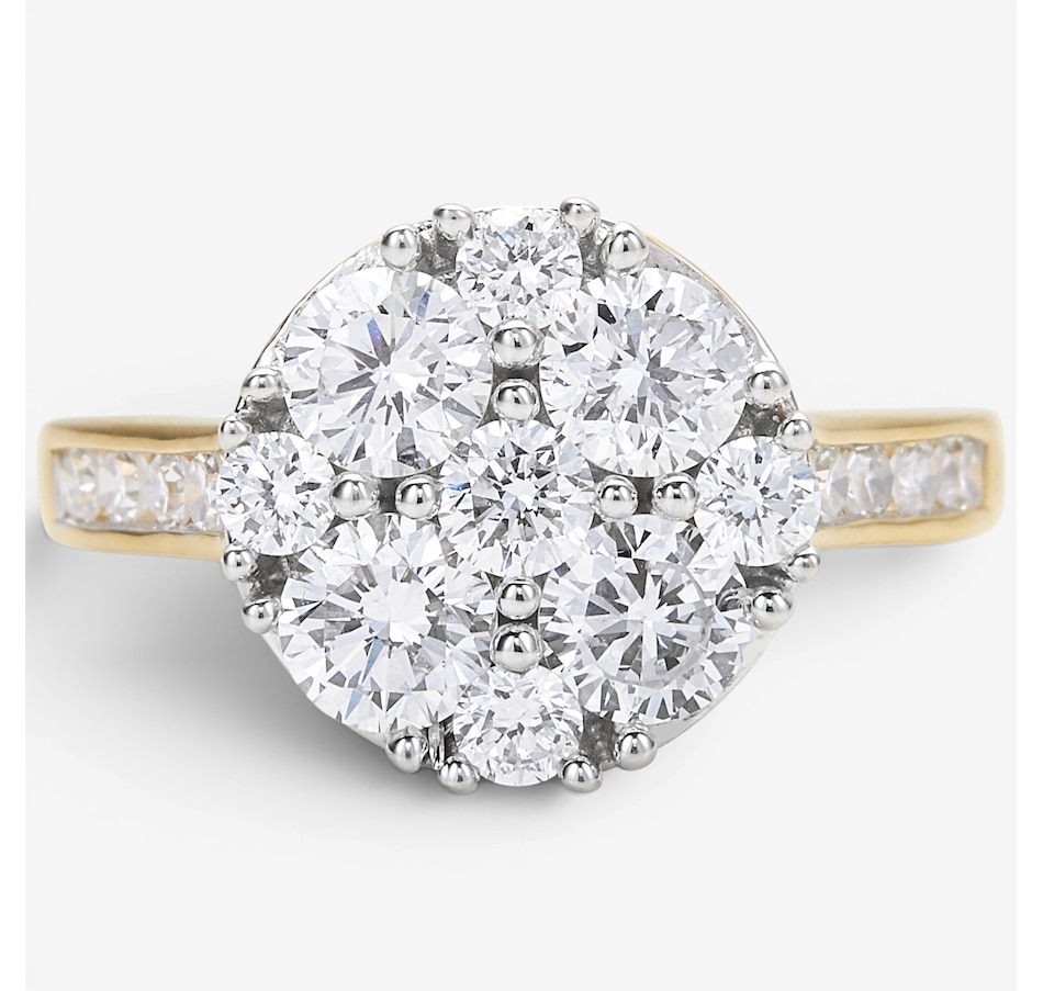 Image 130549_GPRND.jpg, Product 130-549 / Price $349.99, EVERA Diamonds Sterling Silver 2.00 ctw Shaped Diamond Cluster Ring from Evera Diamonds on TSC.ca's Jewellery department
