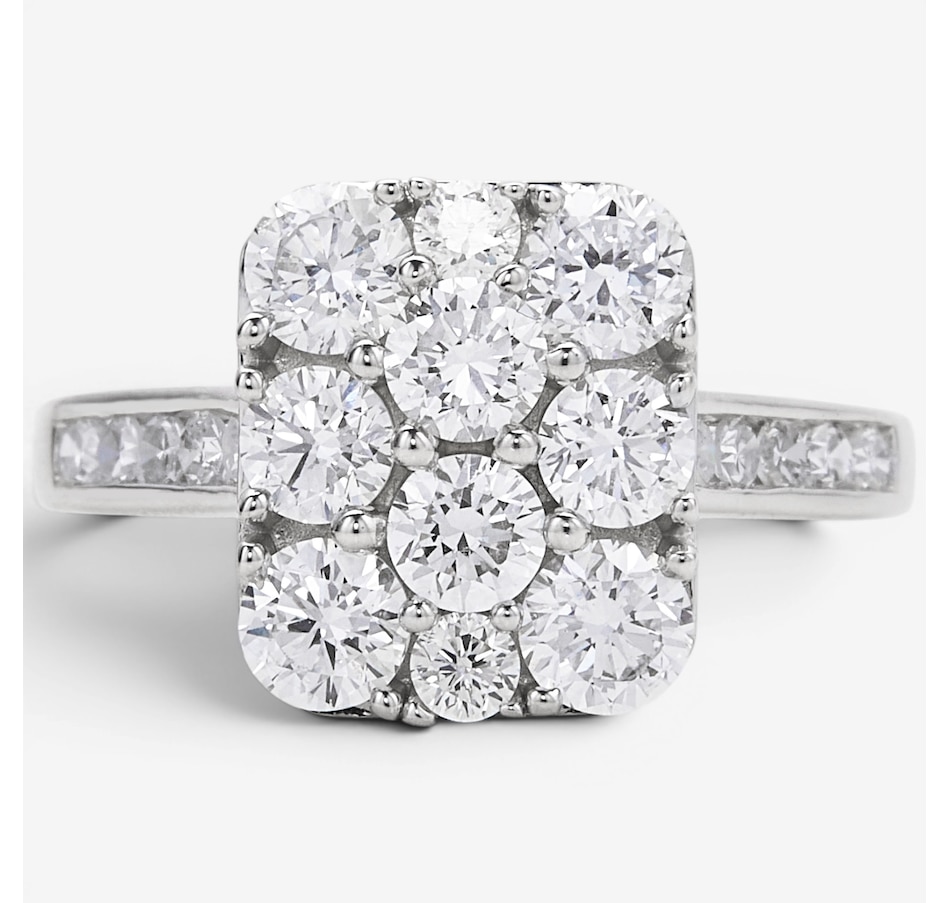 Image 130549_REMER.jpg, Product 130-549 / Price $349.99, EVERA Diamonds Sterling Silver 2.00 ctw Shaped Diamond Cluster Ring from Evera Diamonds on TSC.ca's Jewellery department