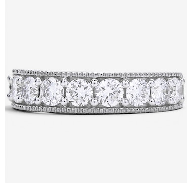 EVERA Diamonds Sterling Silver 1.50 ctw Channel Set Diamond Band