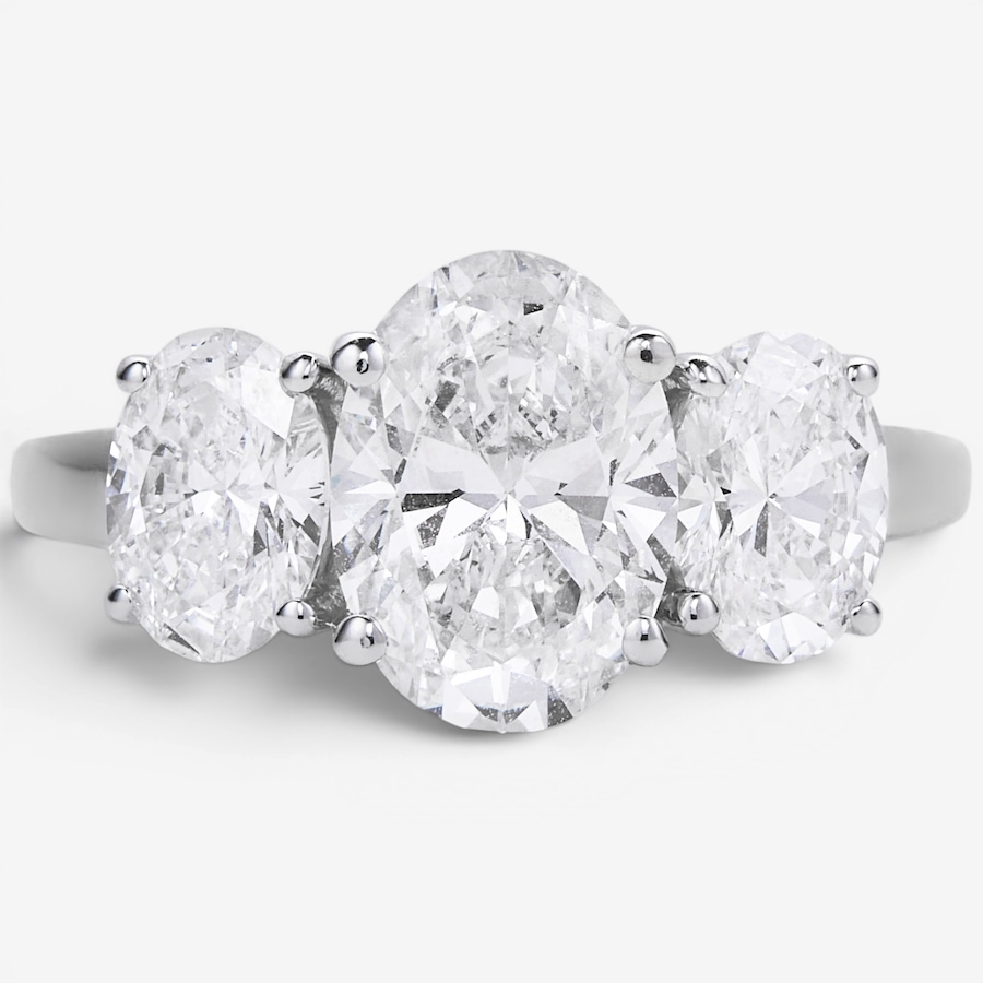 Image 130552_WGLOV.jpg, Product 130-552 / Price $4,499.99, EVERA Diamonds 14K Gold 3.50 ctw Shaped Diamond Trinity Ring from Evera Diamonds on TSC.ca's Jewellery department