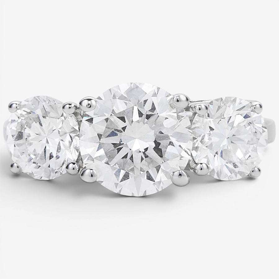 Image 130552_WGRND.jpg, Product 130-552 / Price $4,499.99, EVERA Diamonds 14K Gold 3.50 ctw Shaped Diamond Trinity Ring from Evera Diamonds on TSC.ca's Jewellery department