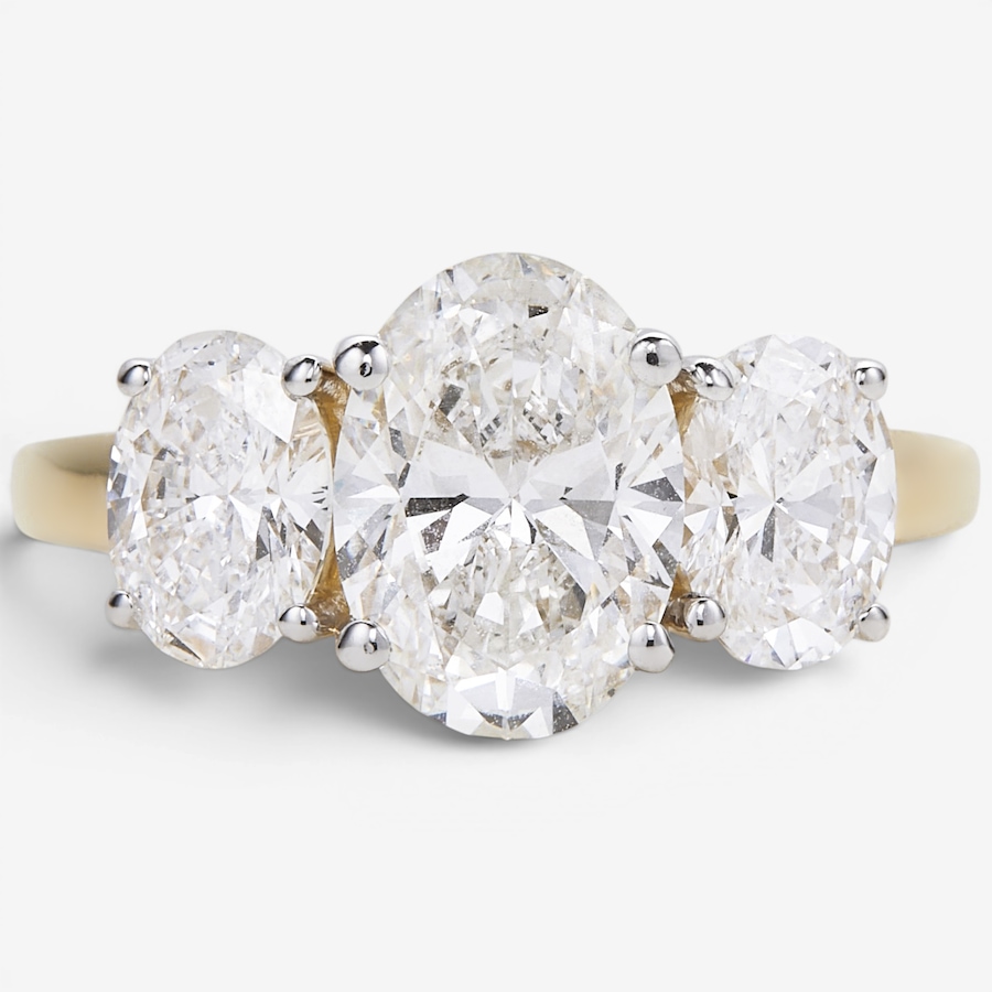 Image 130552_YGLOV.jpg, Product 130-552 / Price $4,499.99, EVERA Diamonds 14K Gold 3.50 ctw Shaped Diamond Trinity Ring from Evera Diamonds on TSC.ca's Jewellery department
