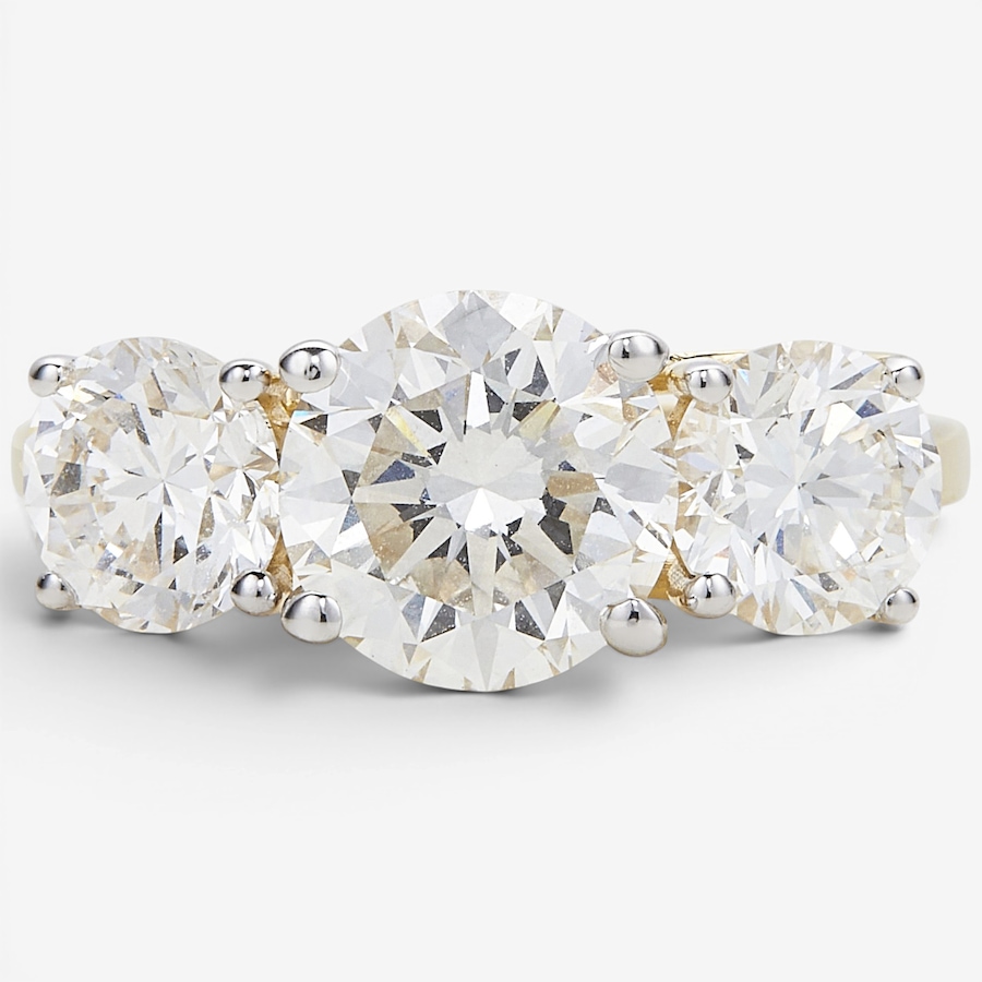 Image 130552_YGRND.jpg, Product 130-552 / Price $4,499.99, EVERA Diamonds 14K Gold 3.50 ctw Shaped Diamond Trinity Ring from Evera Diamonds on TSC.ca's Jewellery department