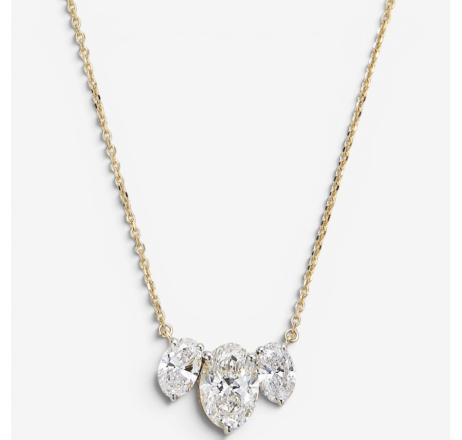 Image 130555_YGLOV.jpg, Product 130-555 / Price $1,899.99, EVERA Diamonds 14K Gold 2.50ctw Shaped Diamond Trinity Pendant Necklace from Evera Diamonds on TSC.ca's Jewellery department