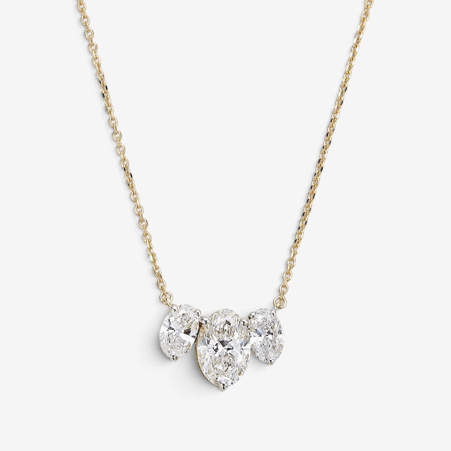 Image 130555_YGLOV.jpg, Product 130-555 / Price $2,899.99, EVERA Diamonds 14K Gold 2.50ctw Shaped Diamond Trinity Pendant Necklace from Evera Diamonds on TSC.ca's Jewellery department