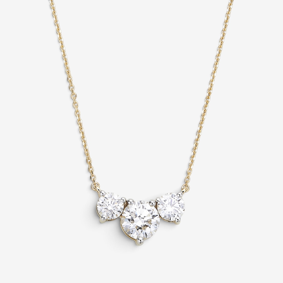 Image 130555_YGRND.jpg, Product 130-555 / Price $2,899.99, EVERA Diamonds 14K Gold 2.50ctw Shaped Diamond Trinity Pendant Necklace from Evera Diamonds on TSC.ca's Jewellery department