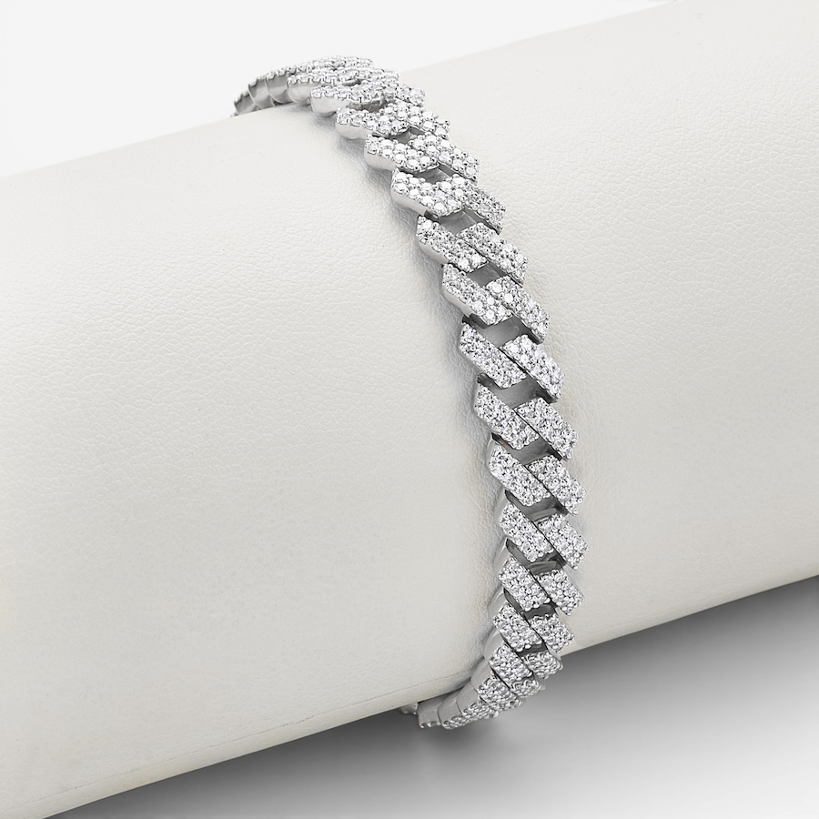 Image 130556_RHOP.jpg, Product 130-556 / Price $2,499.99, EVERA Diamonds Sterling Silver 5.50ctw Men's Diamond Bracelet from Evera Diamonds on TSC.ca's Jewellery department