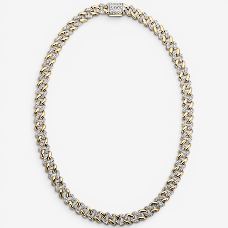 Image 130557_YGP.jpg, Product 130-557 / Price $5,999.99, EVERA Diamonds Sterling Silver 8.50 ctw Men's Diamond Cuban Necklace from Evera Diamonds on TSC.ca's Jewellery department