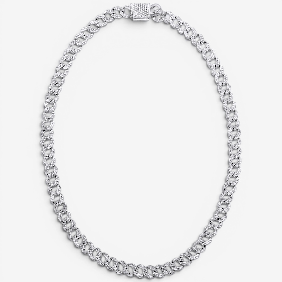 Image 130558_RHOP.jpg, Product 130-558 / Price $5,999.99, EVERA Diamonds Sterling Silver 14.11 ctw Men's Diamond Cuban Necklace from Evera Diamonds on TSC.ca's Jewellery department