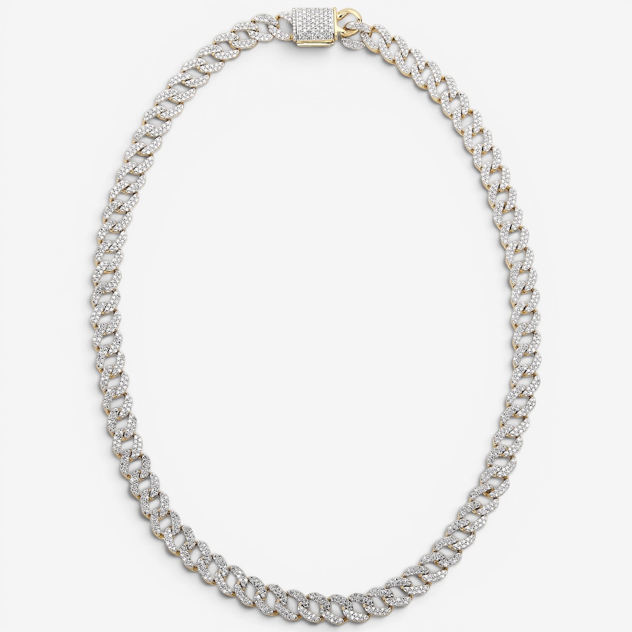 Image 130558_YGP.jpg, Product 130-558 / Price $5,999.99, EVERA Diamonds Sterling Silver 14.11 ctw Men's Diamond Cuban Necklace from Evera Diamonds on TSC.ca's Jewellery department