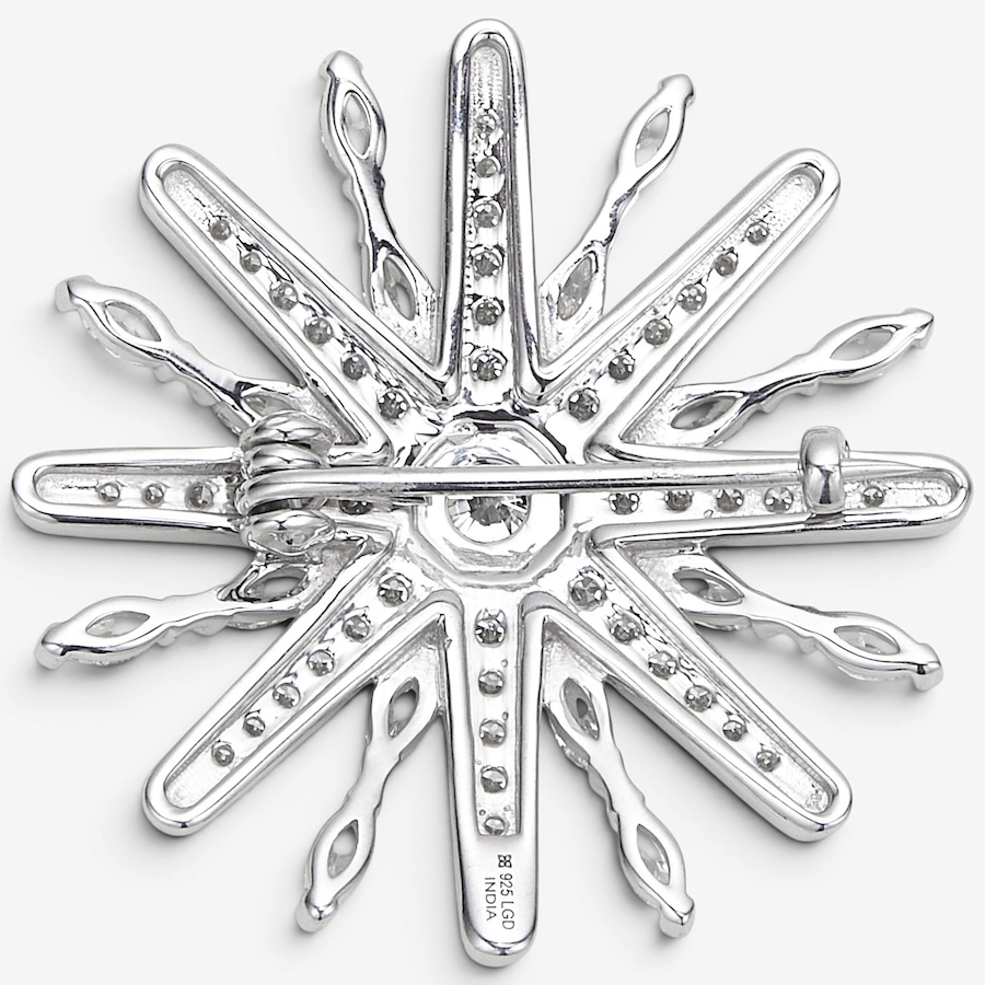 Image 130560_ALTMORE1.jpg, Product 130-560 / Price $599.99, EVERA Diamonds Sterling Silver Rhodium Plate 1.51 ctw Diamond Starburst Brooch from Evera Diamonds on TSC.ca's Jewellery department