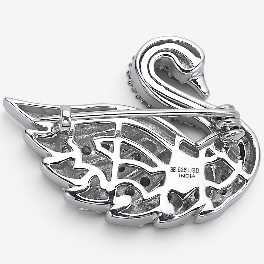 Image 130561_ALTMORE1.jpg, Product 130-561 / Price $499.99, EVERA Diamonds Sterling Silver Rhodium Plate 1.50ctw Diamond Swan Brooch from Evera Diamonds on TSC.ca's Jewellery department