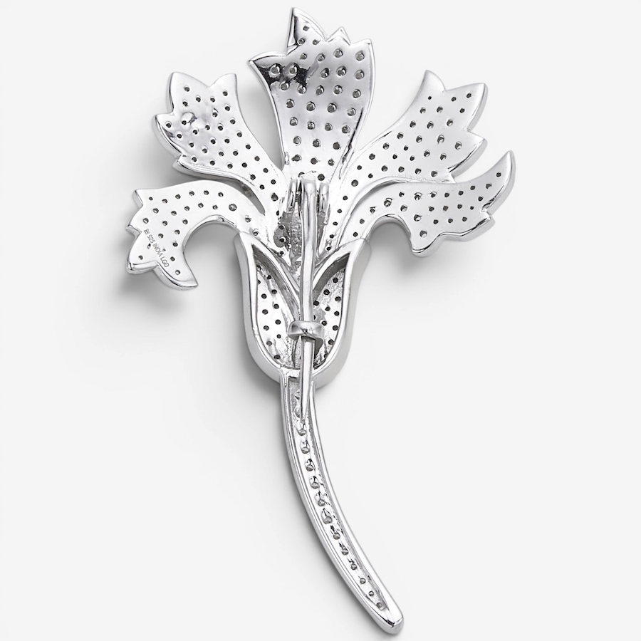 Image 130562_ALTMORE1.jpg, Product 130-562 / Price $369.99,  EVERA Diamonds Sterling Silver Rhodium Plate 1.50ctw Diamond Flower Bouquet Brooch from Evera Diamonds on TSC.ca's Jewellery department