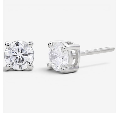 EVERA Diamonds 14K Gold 1.00ctw Shaped Diamond Stud Earrings