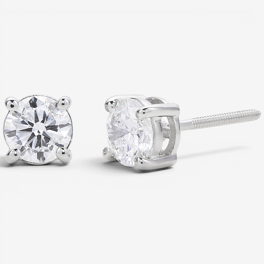 Image 130564_WGRND.jpg, Product 130-564 / Price $449.99, EVERA Diamonds 14K Gold 1.00ctw Shaped Diamond Stud Earrings from Evera Diamonds on TSC.ca's Jewellery department