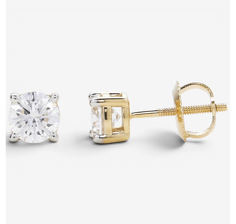 Image 130564_YGRND.jpg, Product 130-564 / Price $449.99, EVERA Diamonds 14K Gold 1.00ctw Shaped Diamond Stud Earrings from Evera Diamonds on TSC.ca's Jewellery department