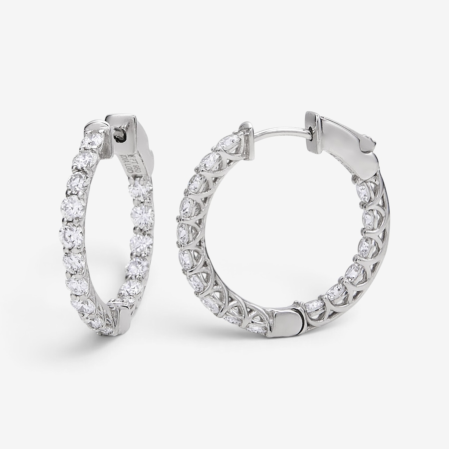 Image 130567_2PCT.jpg, Product 130-567 / Price $2,399.99 - $3,599.99,  EVERA Diamonds Platinum Diamond Hoop Earrings from Evera Diamonds on TSC.ca's Jewellery department