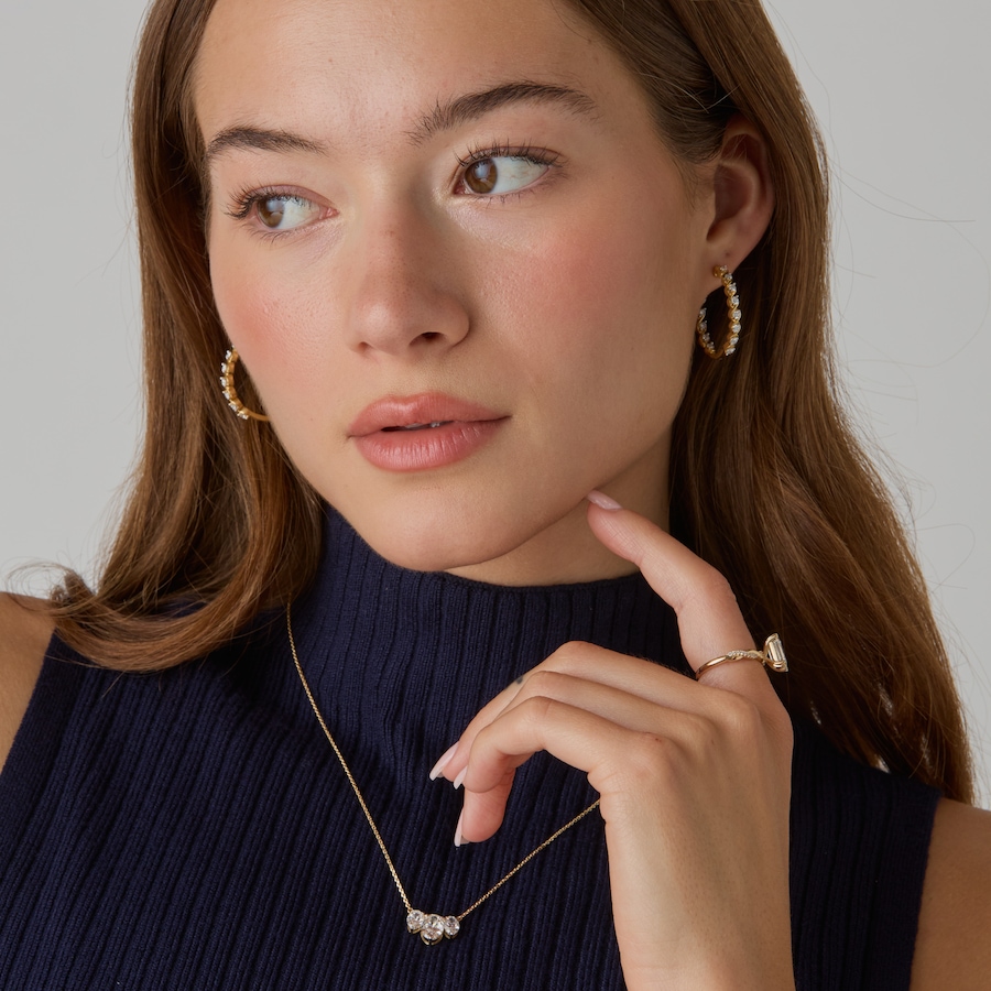 Image 130601_ALTMORE201.jpg, Product 130-601 / Price $369.99, EVERA Diamonds Sterling Silver 1.00ctw Diamond Hoop Earrings from Evera Diamonds on TSC.ca's Jewellery department