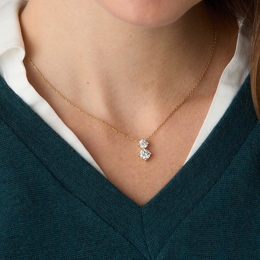 Image 130603_ALTMORE202.jpg, Product 130-603 / Price $399.99, EVERA Diamonds Sterling Silver 1.40ctw Diamond Drop Pendant Necklace from Evera Diamonds on TSC.ca's Jewellery department
