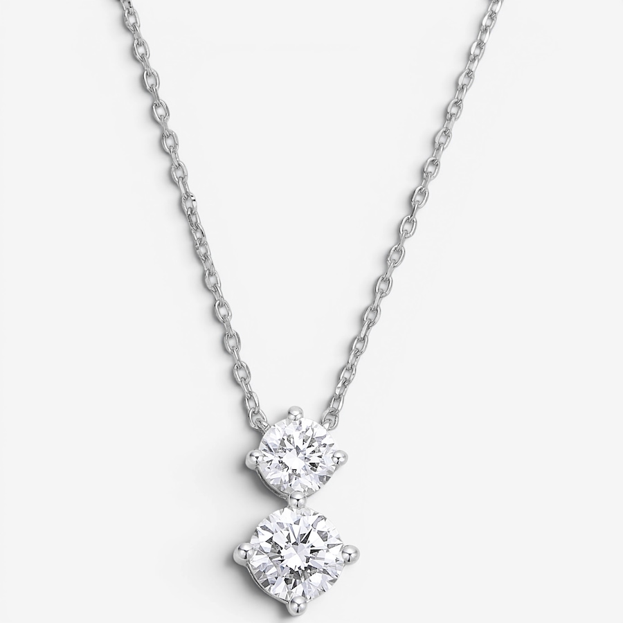 Image 130603_SSIL.jpg, Product 130-603 / Price $449.99, EVERA Diamonds Sterling Silver 1.40ctw Diamond Drop Pendant Necklace from Evera Diamonds on TSC.ca's Jewellery department