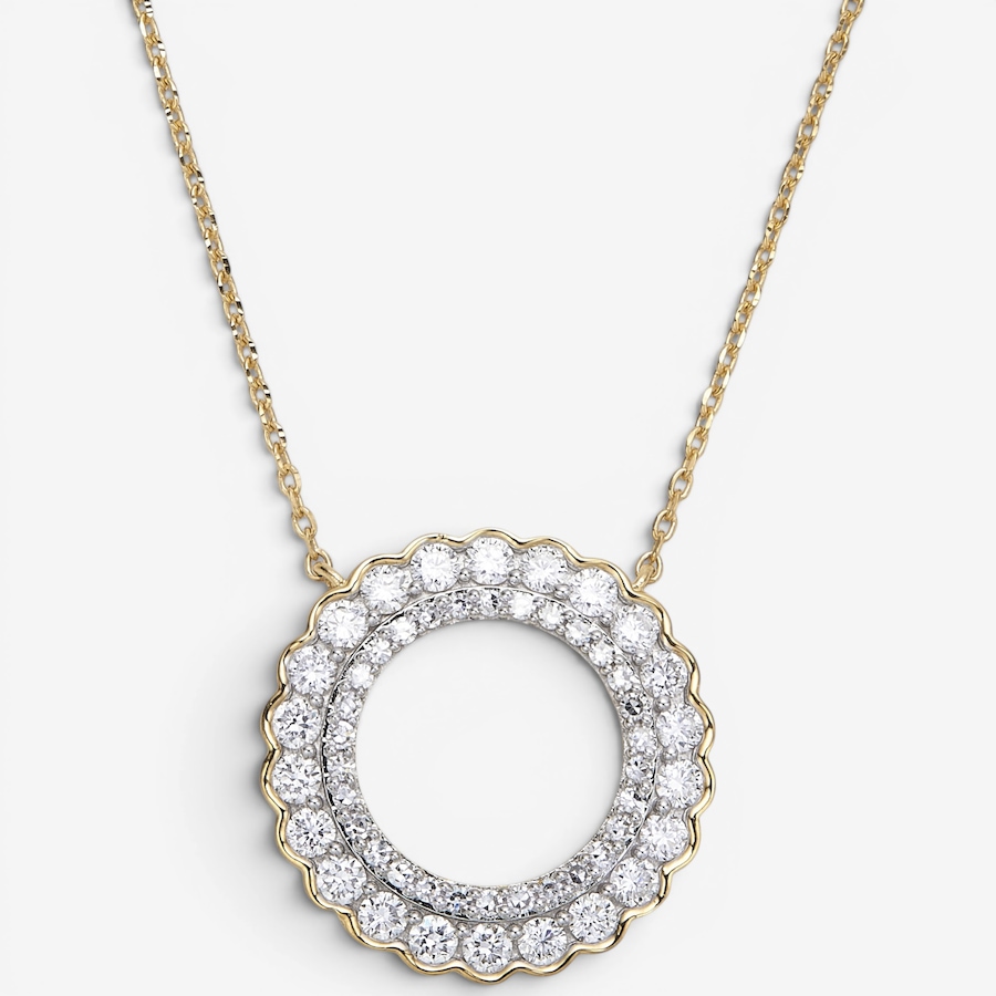 Image 130606_YGP.jpg, Product 130-606 / Price $379.99, EVERA Diamonds Sterling Silver 1.25ctw Diamond Circle Pendant Necklace from Evera Diamonds on TSC.ca's Jewellery department