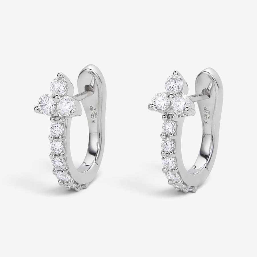 Image 130609_SSIL.jpg, Product 130-609 / Price $379.99, EVERA Diamonds Sterling Silver 1.00ctw Diamond Hoop Earrings from Evera Diamonds on TSC.ca's Jewellery department