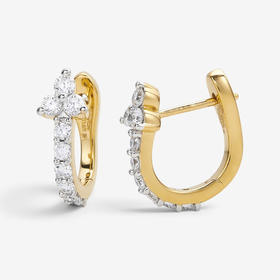 Image 130609_YGP.jpg, Product 130-609 / Price $379.99, EVERA Diamonds Sterling Silver 1.00ctw Diamond Hoop Earrings from Evera Diamonds on TSC.ca's Jewellery department