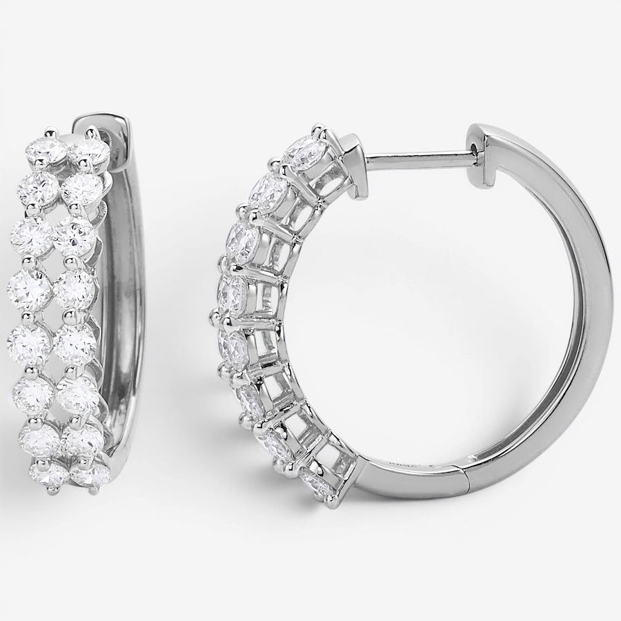 Image 130610_SSIL.jpg, Product 130-610 / Price $379.99, EVERA Diamonds Sterling Silver 1.50ctw Diamond Hoop Earrings from Evera Diamonds on TSC.ca's Jewellery department