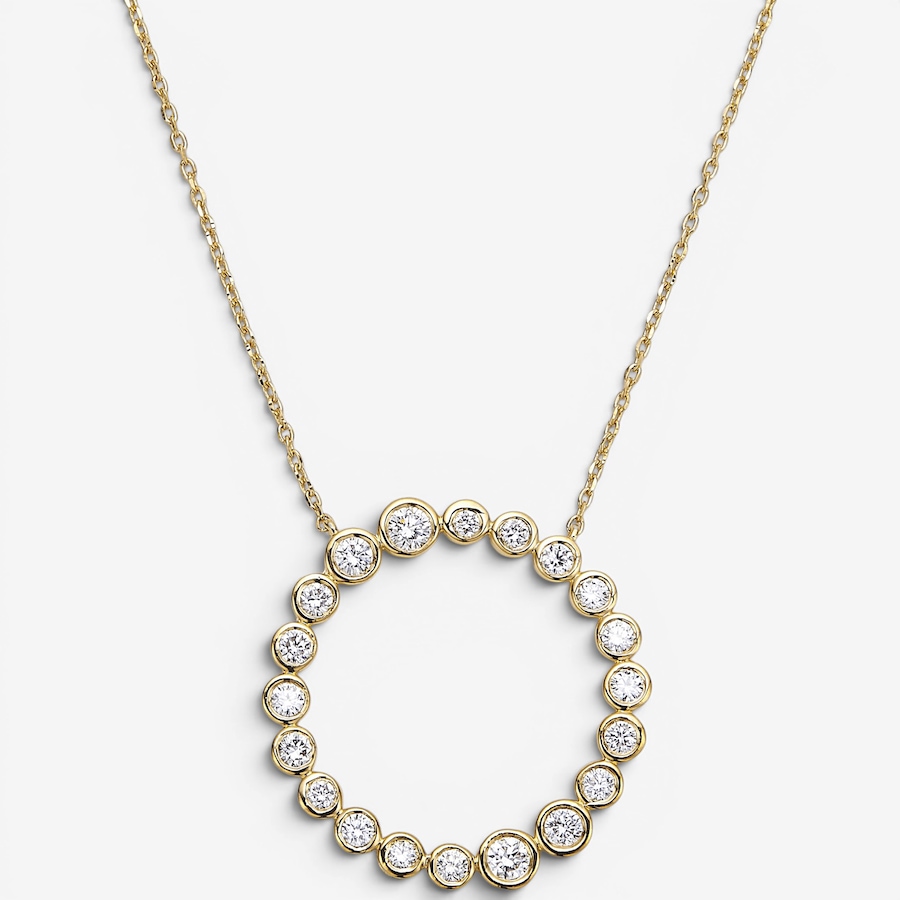 Image 130618_YGP.jpg, Product 130-618 / Price $279.99,  EVERA Diamonds Sterling Silver 1.00ctw Diamond Cirle Pendant Necklace from Evera Diamonds on TSC.ca's Jewellery department