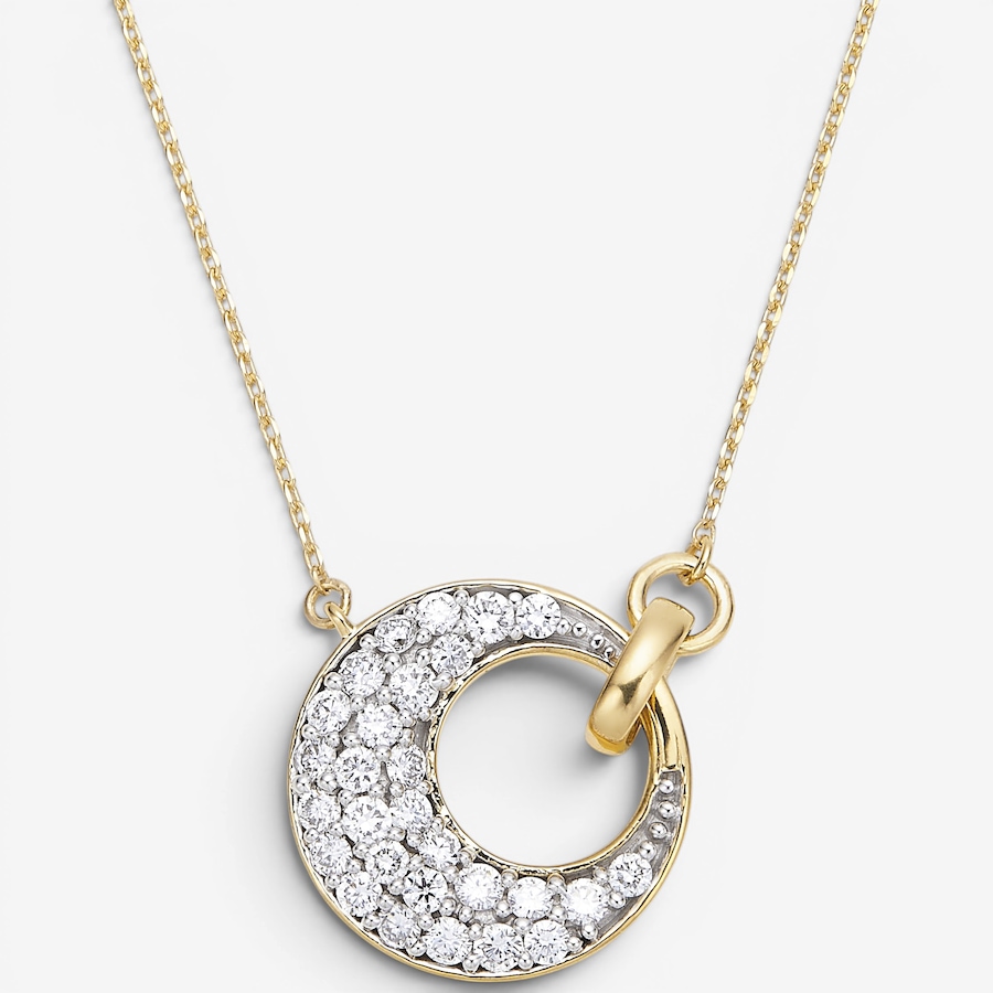 Image 130619_YGP.jpg, Product 130-619 / Price $379.99, EVERA Diamonds Sterling Silver 1.25ctw Diamond Cirle Pendant Necklace from Evera Diamonds on TSC.ca's Jewellery department