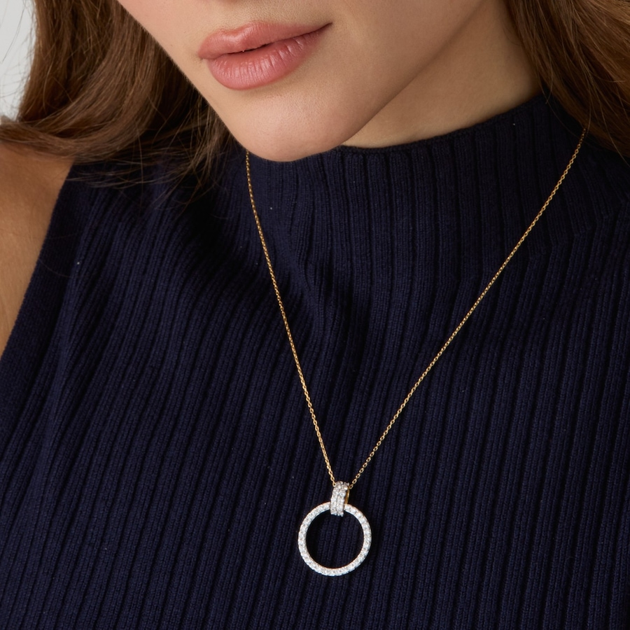 Image 130638_ALTMORE202.jpg, Product 130-638 / Price $449.99, EVERA Diamonds Sterling Silver 1.50ctw Circle Diamond Pendant with Chain from Evera Diamonds on TSC.ca's Jewellery department