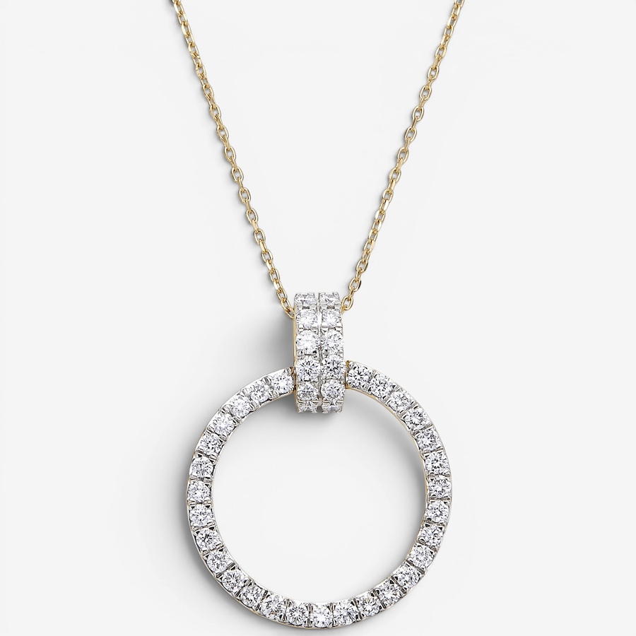 Image 130638_YGP.jpg, Product 130-638 / Price $399.99, EVERA Diamonds Sterling Silver 1.50ctw Circle Diamond Pendant with Chain from Evera Diamonds on TSC.ca's Jewellery department
