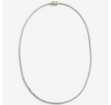 EVERA Diamonds Sterling Silver 5.00ctw Diamond Necklace