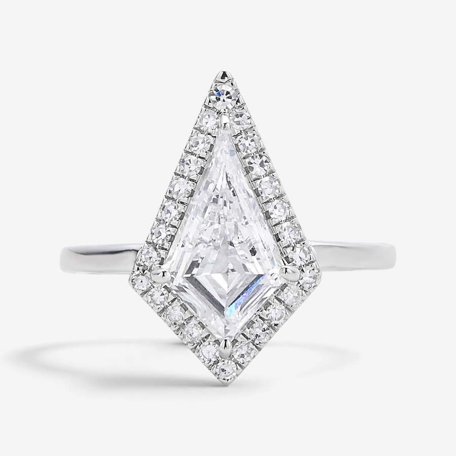 Image 130647.jpg, Product 130-647 / Price $3,399.99, EVERA Diamonds Fancy Cut 14K White Gold 2.25ctw Kite Shape Diamond Halo Ring from Evera Diamonds on TSC.ca's Jewellery department