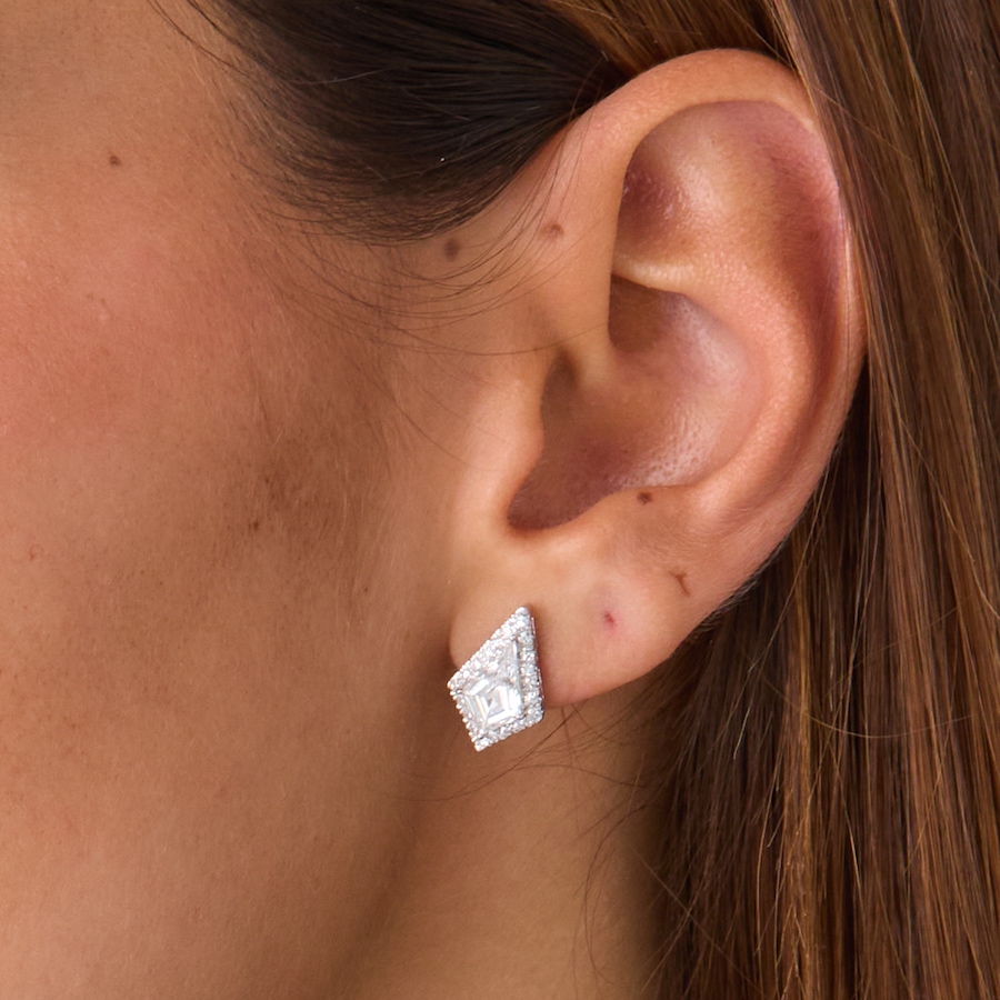 Image 130648_ALTMORE202.jpg, Product 130-648 / Price $2,999.99, EVERA Diamonds Fancy Cut 14K White Gold 2.35ctw Kite Shape Diamond Halo Stud Earrings from Evera Diamonds on TSC.ca's Jewellery department